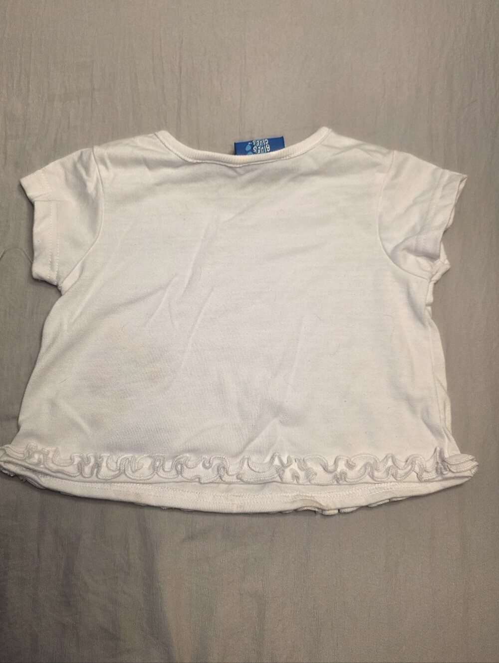 Vintage Blues Clues White Embroidered Ruffle Hem Tee - Picture 4 of 4